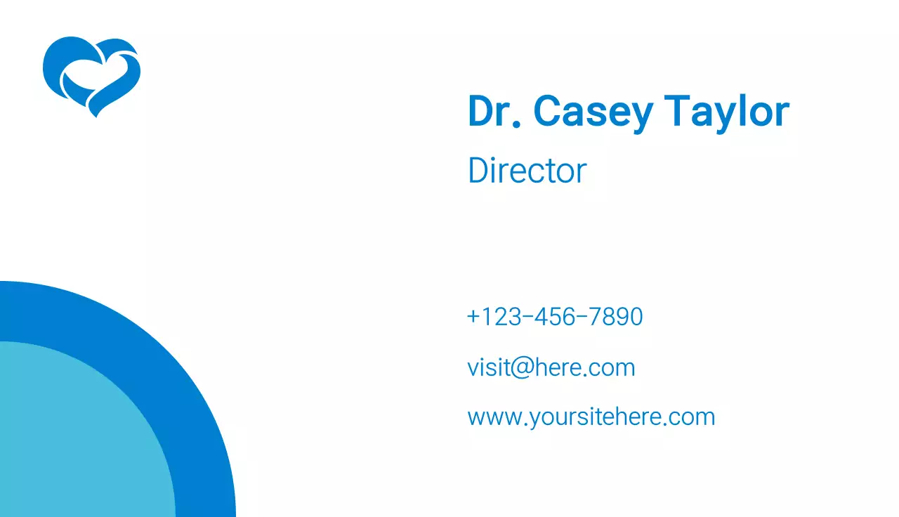 tarjeta de visita minimalista azul