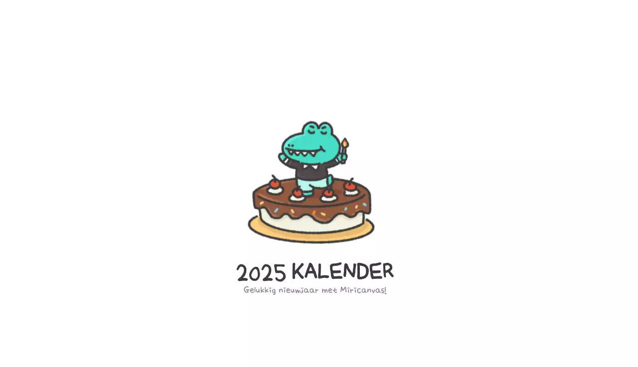 Een kalender met een schattig Ago-illustratieconcept