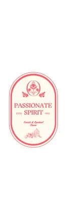 Logo desain vintage berwarna merah