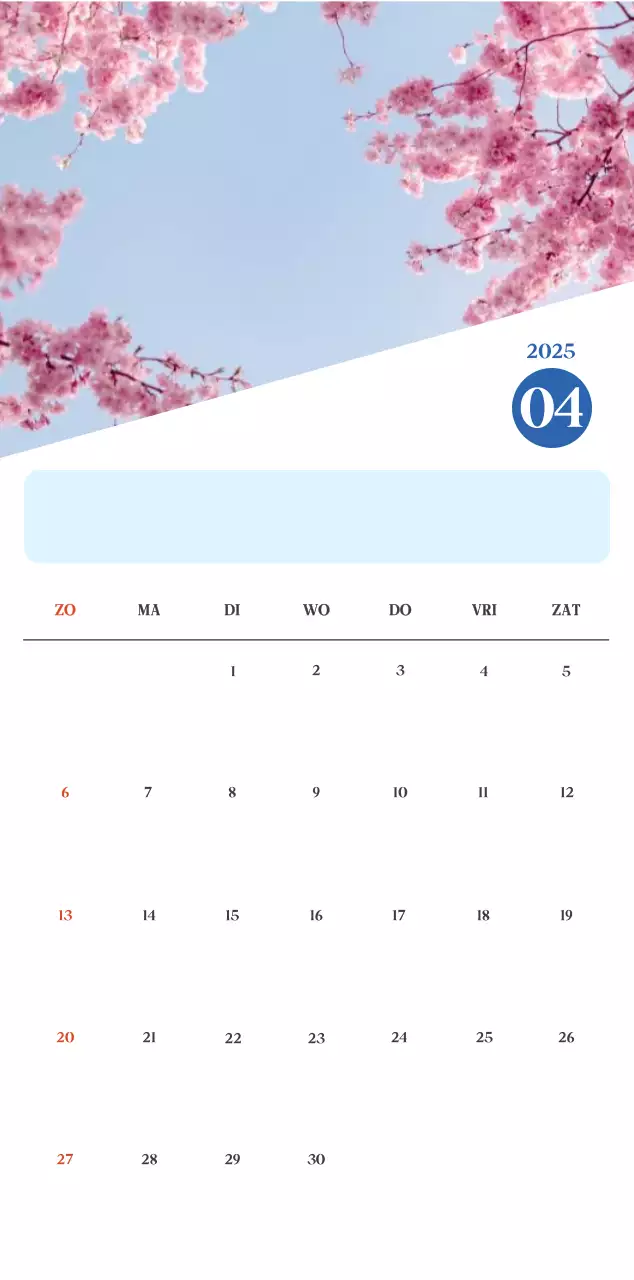 Blauwe moderne ziekenhuiskalender
