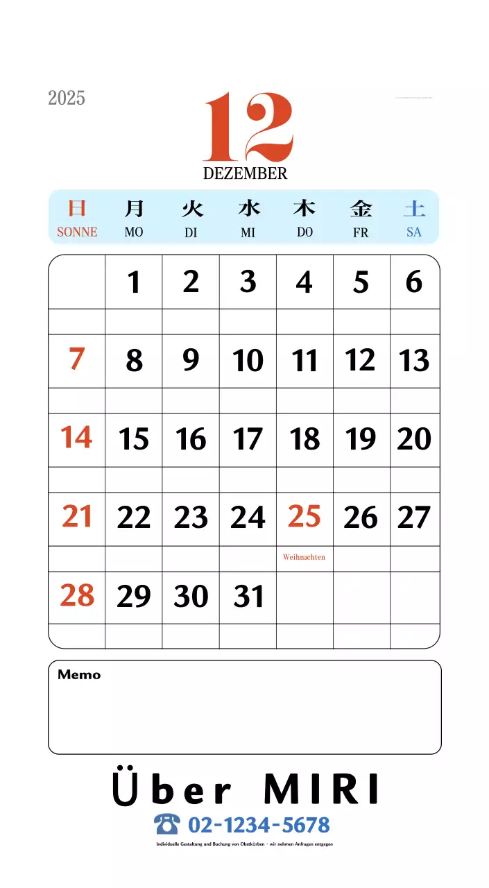 Retro-Konzept Erinnerungskalender in rot