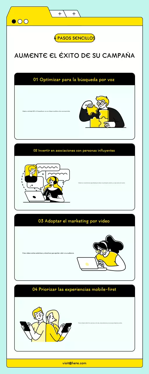 guía moderna de marketing amarillo