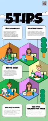 farbenfroher moderner Gesundheitsführer