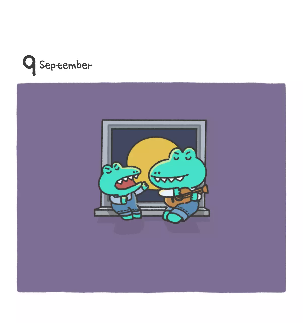 A calendar with a cute Argo illustration concept