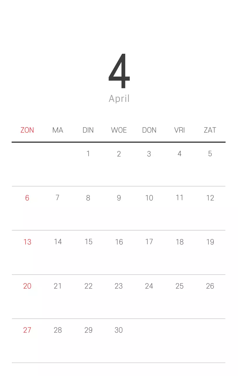 Witte schone botanische natuurkalender