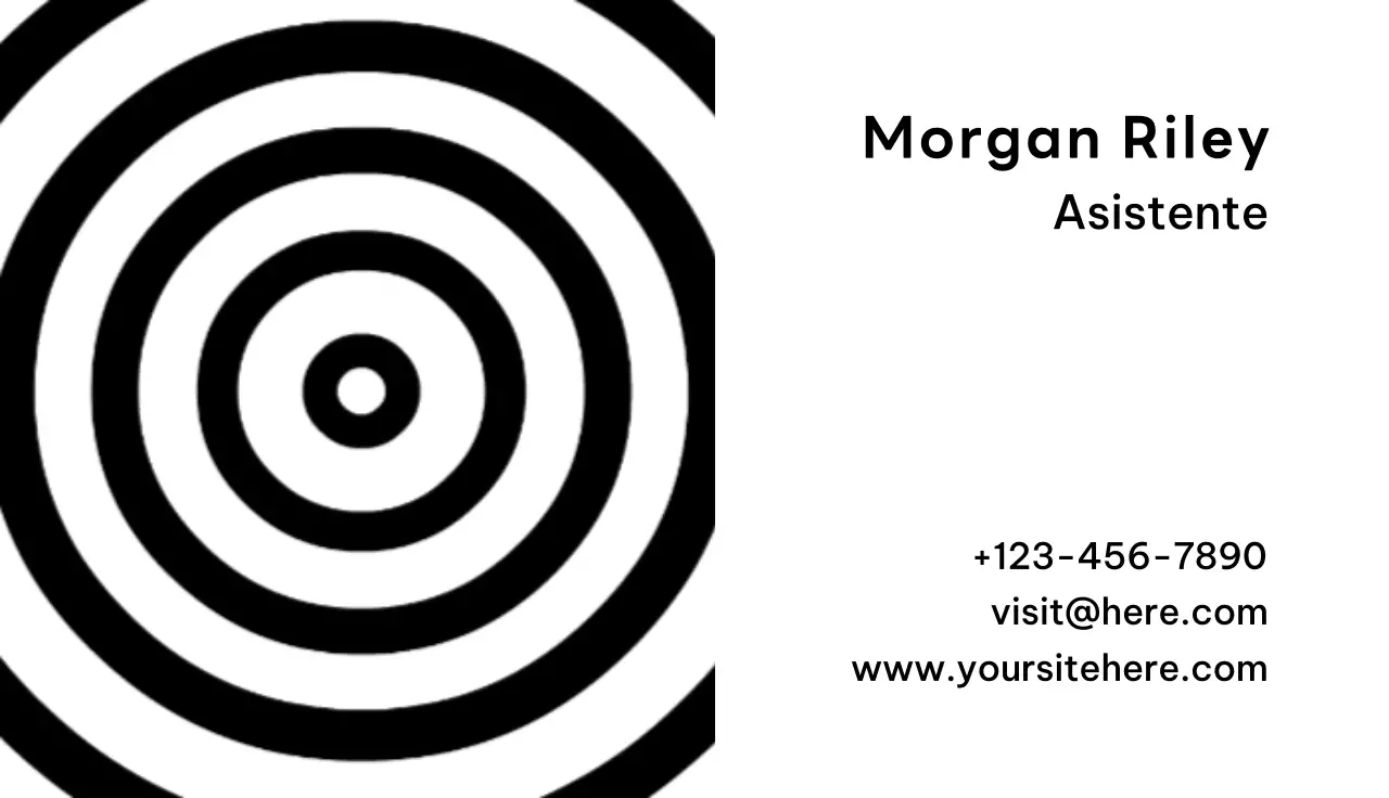 tarjeta de visita minimalista negra