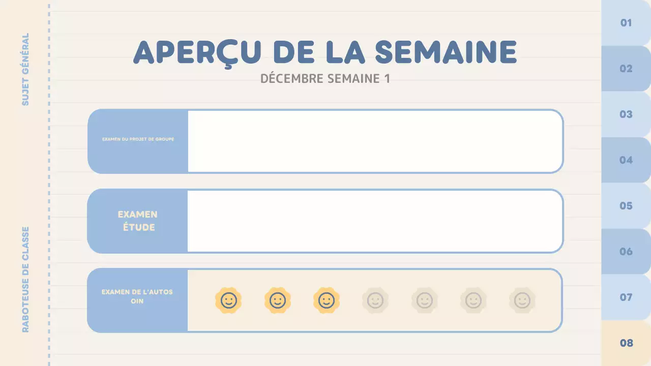 agenda de classe bleu uni