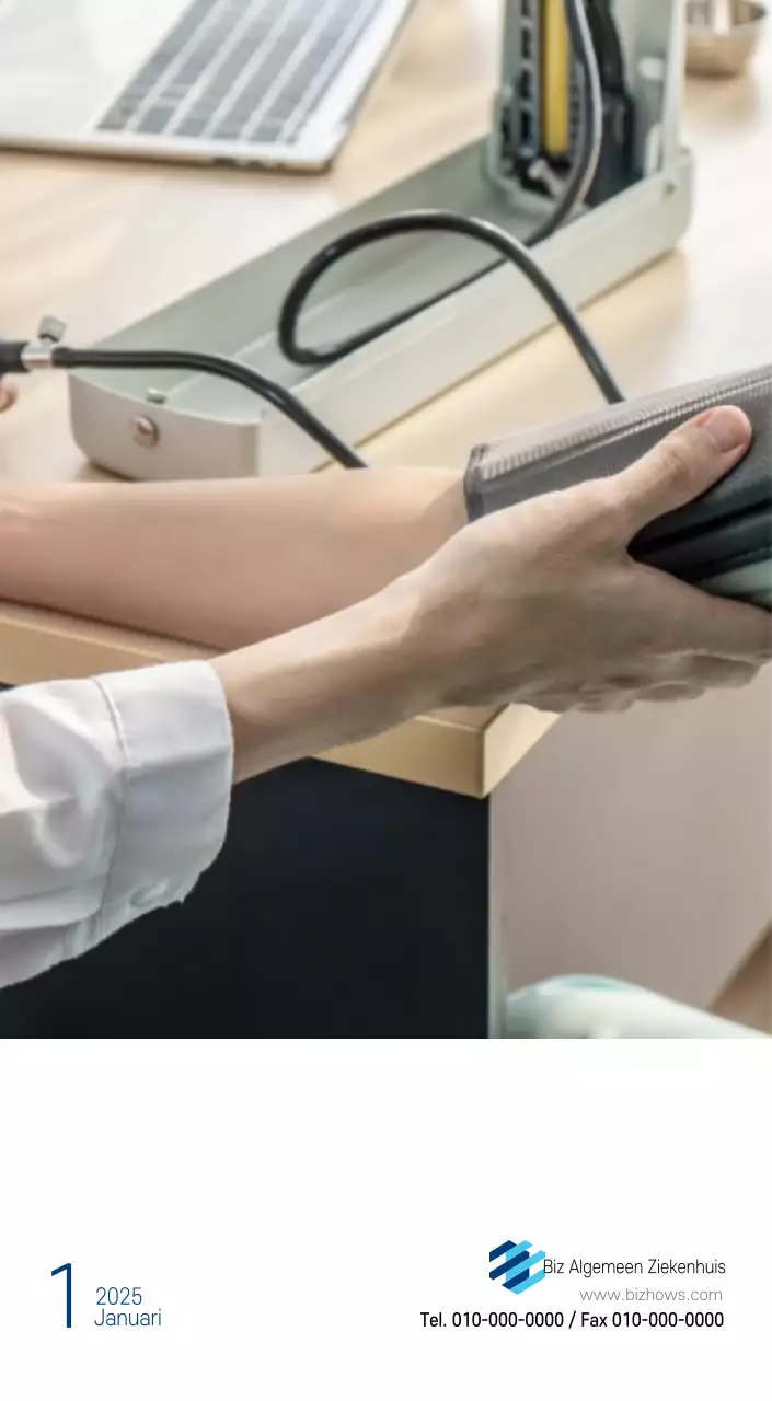 Navy Witte Eenvoudige Ziekenhuis Promotiekalender