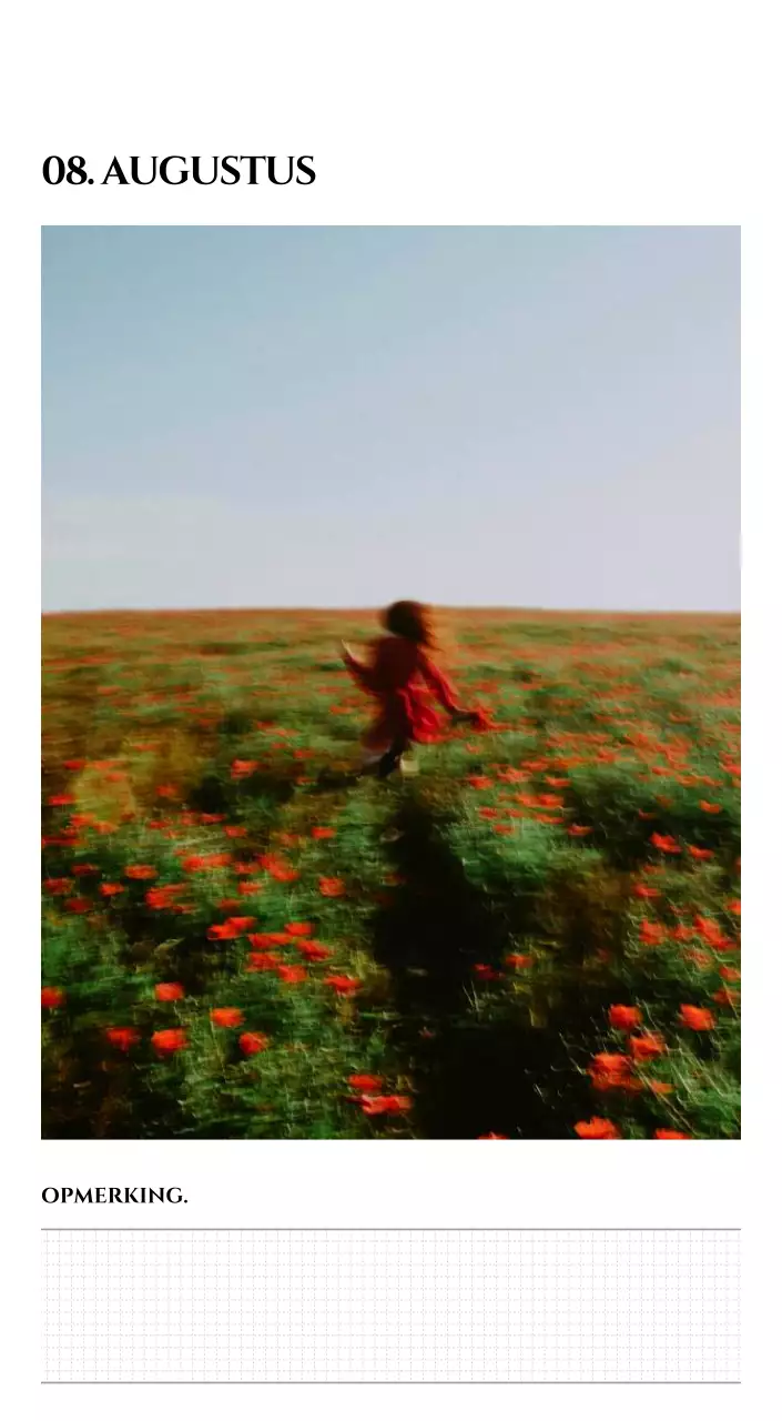 Eenvoudige kalender met zwart-wit emotionele reisfotografie concept