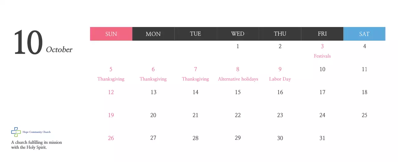 Promote a simple calligraphy Bible Church