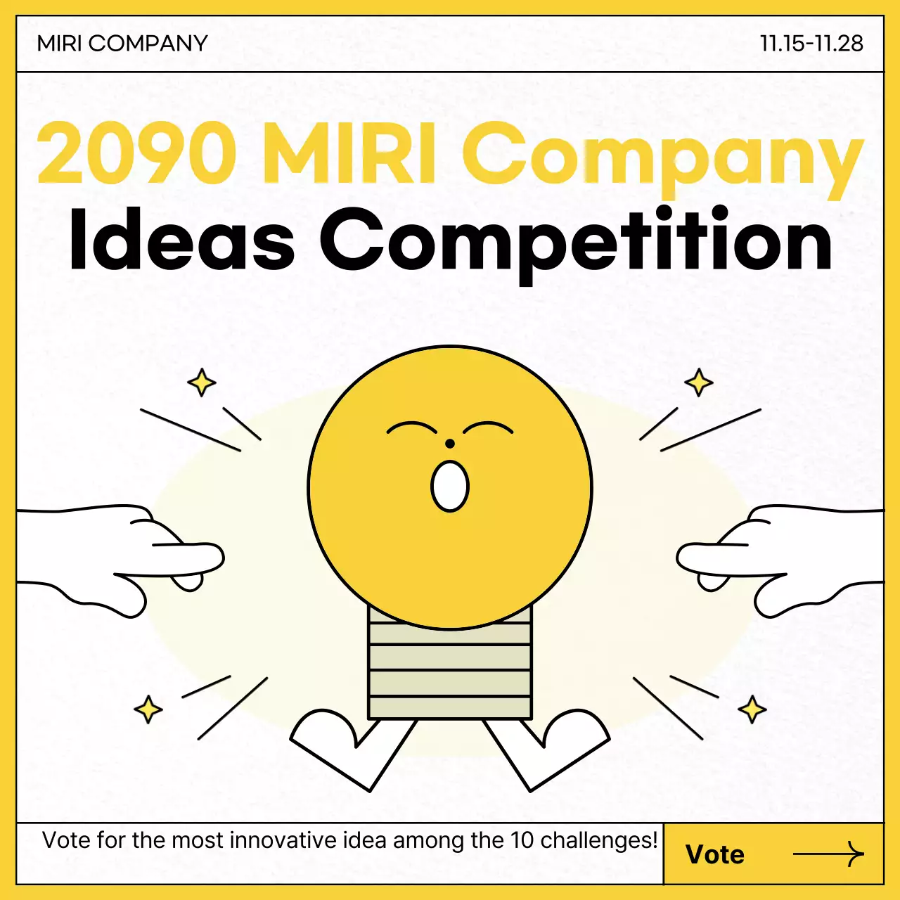 Pengumuman Kompetisi Yellow Simple di Media Sosial