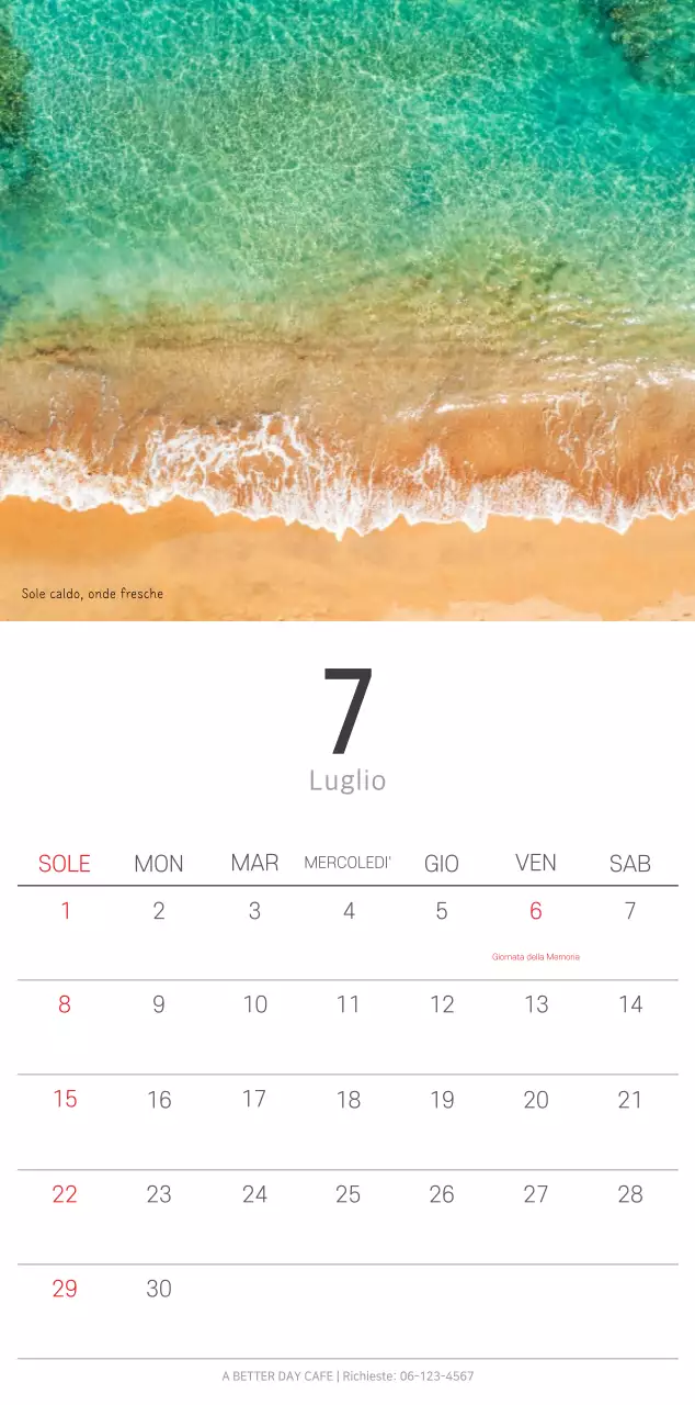 Calendario botanico naturale bianco e pulito