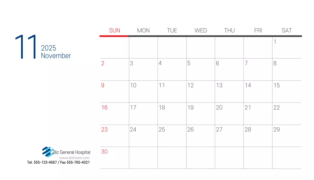 Kalender Promosi Rumah Sakit Sederhana Putih Angkatan Laut