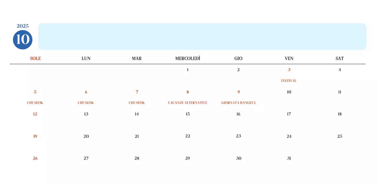 Calendario ospedaliero moderno blu