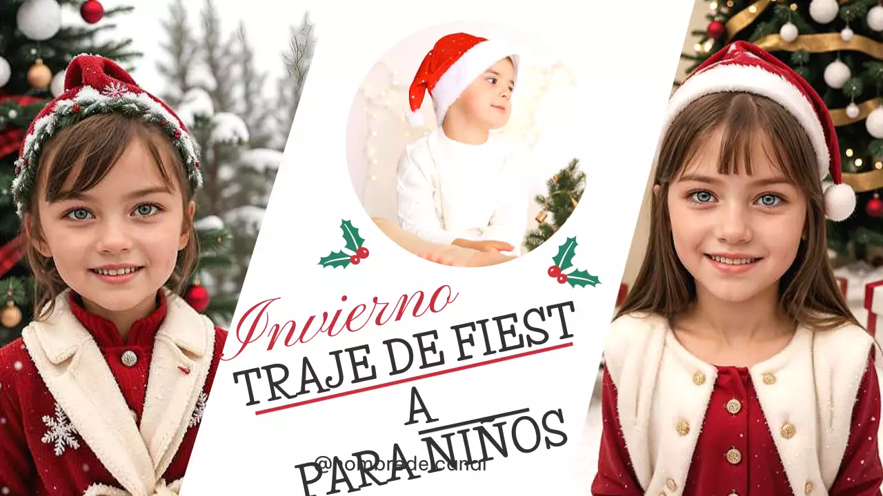 Promoción de moda infantil festiva en rojo