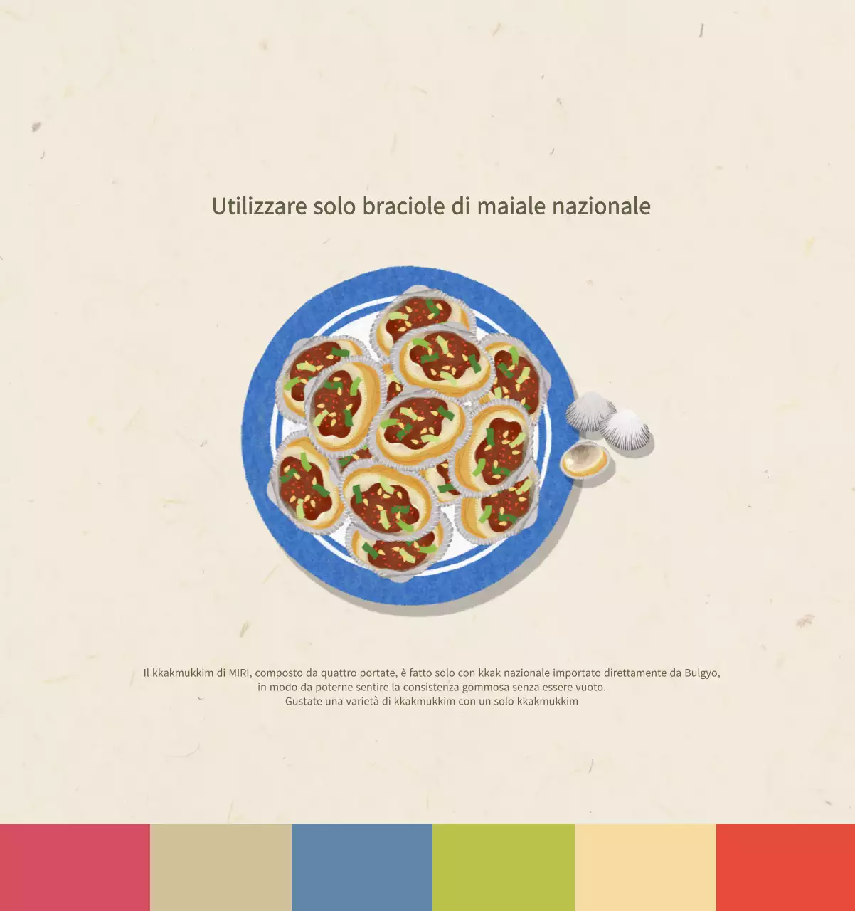 Calendario alimentare tradizionale beige