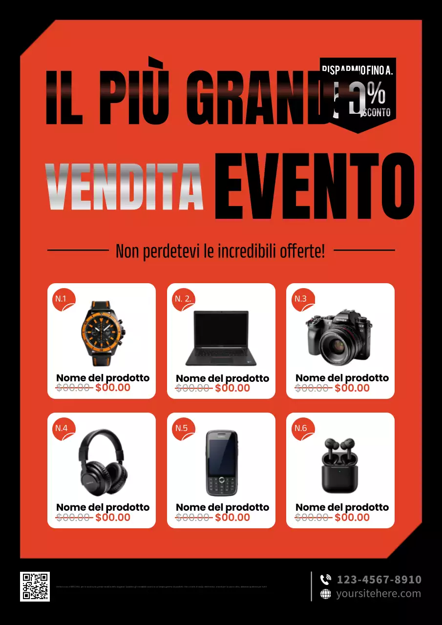 promozione vendita red bold