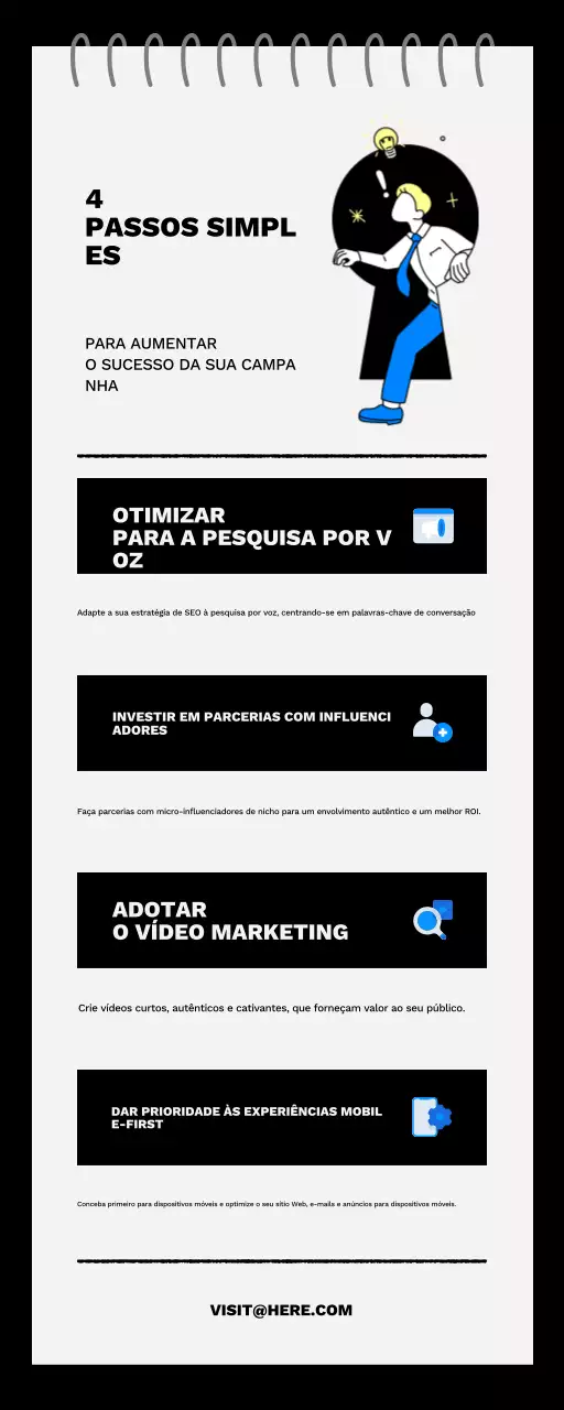 manual de estratégia de marketing moderno black blue
