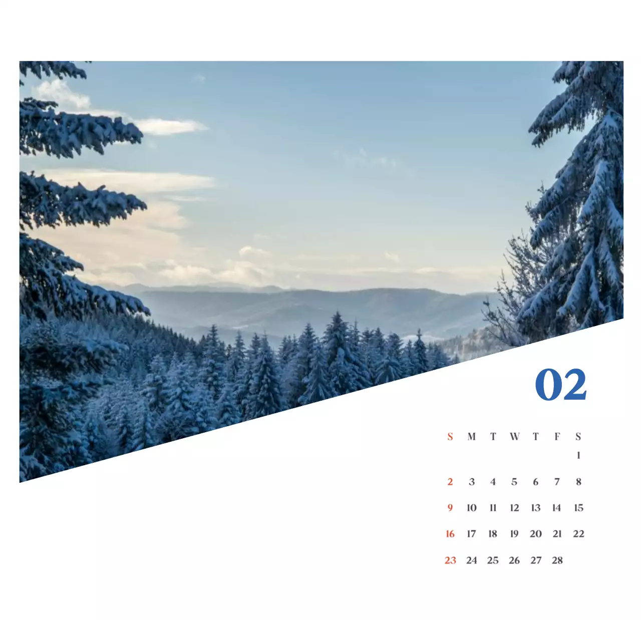 Calendario ospedaliero moderno blu