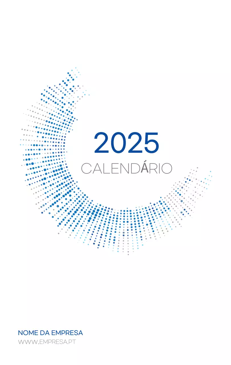 Calendário moderno azul Promoções empresariais