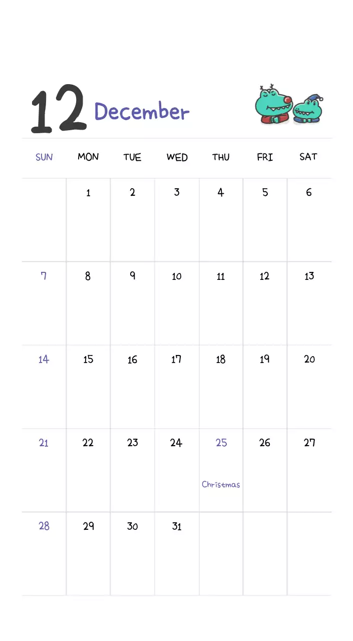 A calendar with a cute Argo illustration concept