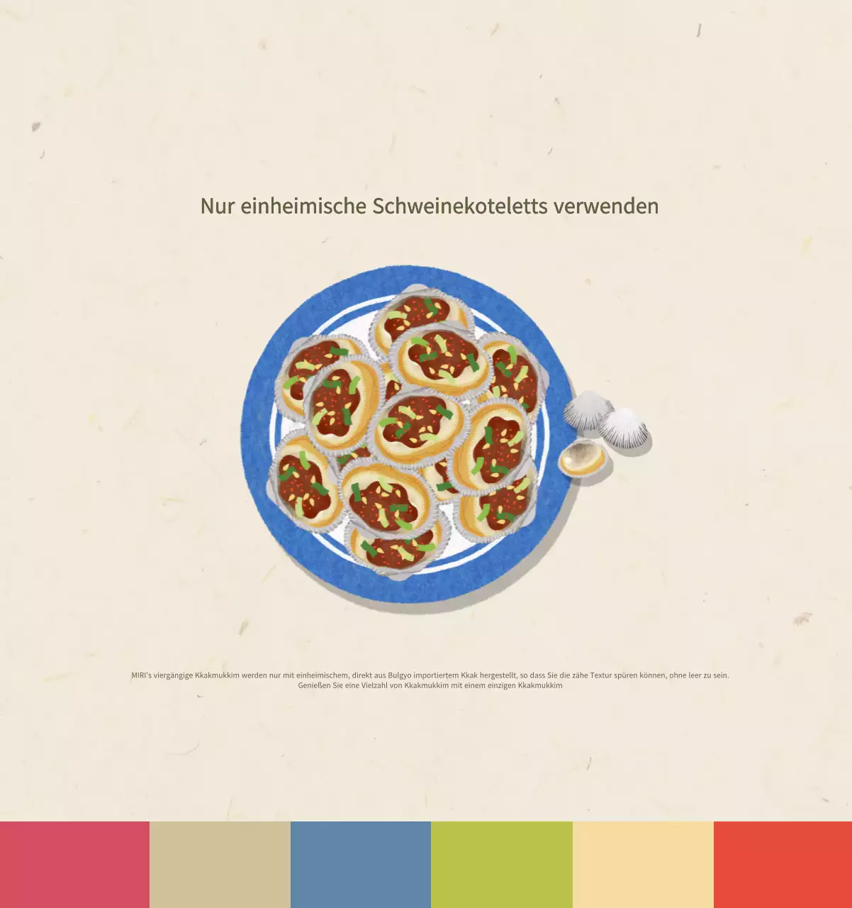 Beige Traditioneller Speisekalender