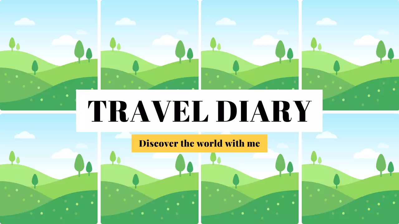 Thumbnail YouTube Buku Harian Perjalanan Vintage Berwarna-warni