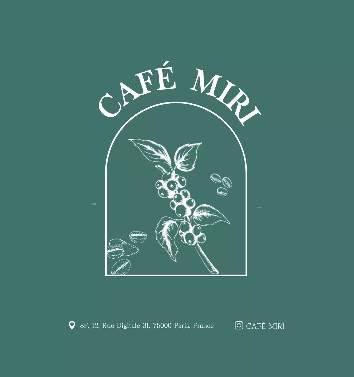 Un calendrier moderne pour les cafés avec des recommandations sur la boisson du mois.