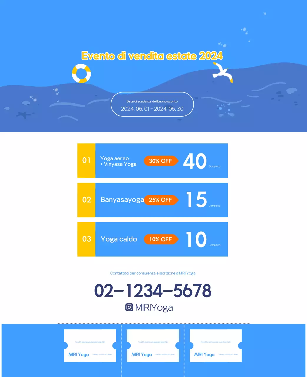 Calendario promozionale arancione dello yoga minimalista