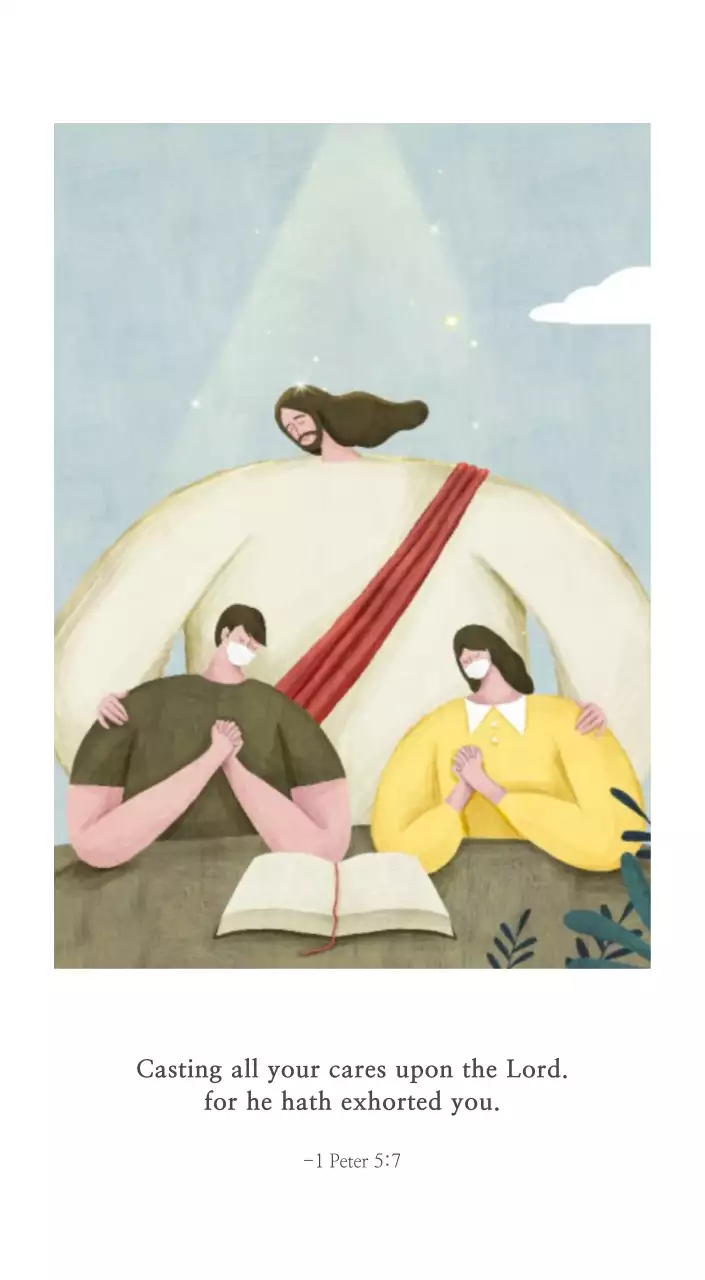 Ilustrasi gereja yang bersih dengan warna pastel