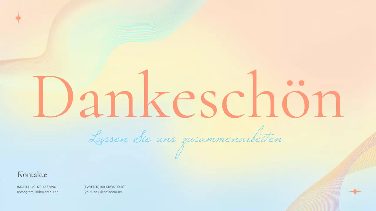 pastellfarbenes elegantes Marketing-Portfolio