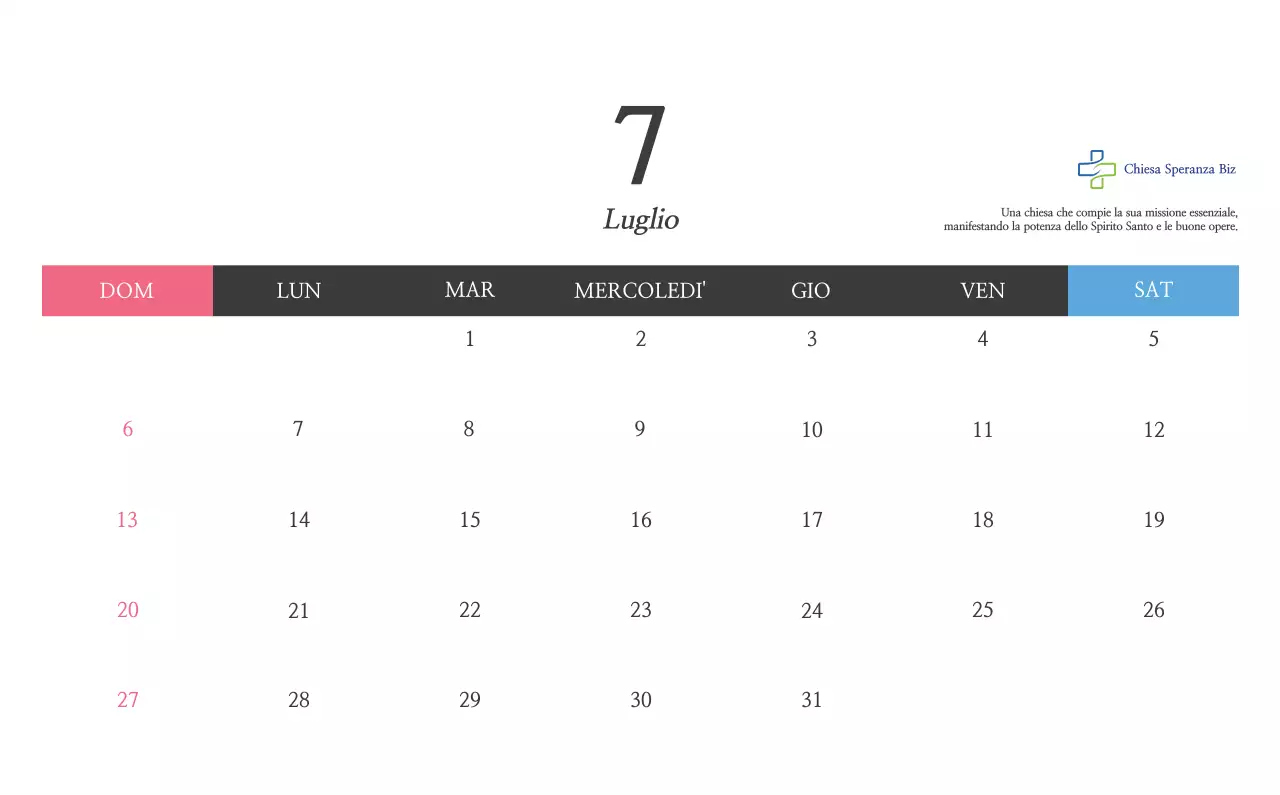 Promozione della chiesa biblica in calligrafia semplice