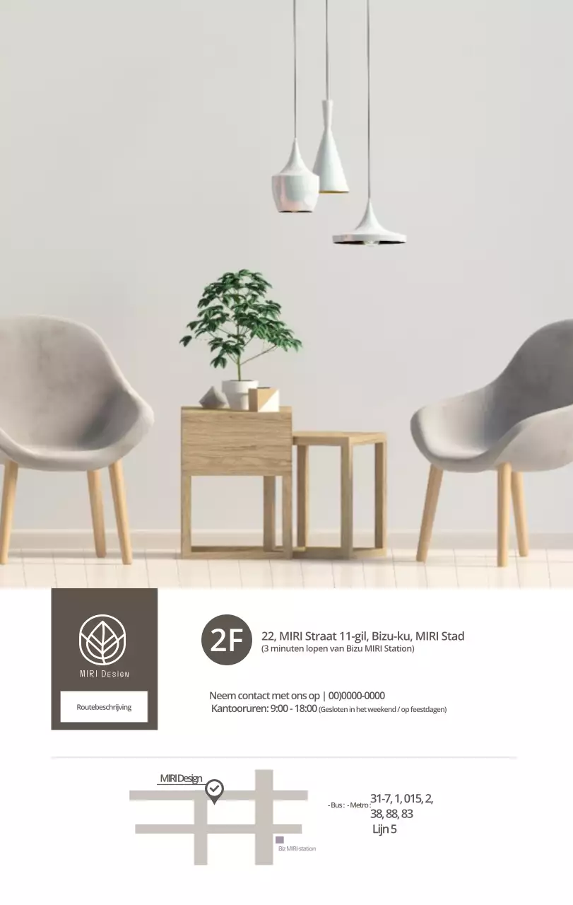 Beige minimalistische interieurkalender