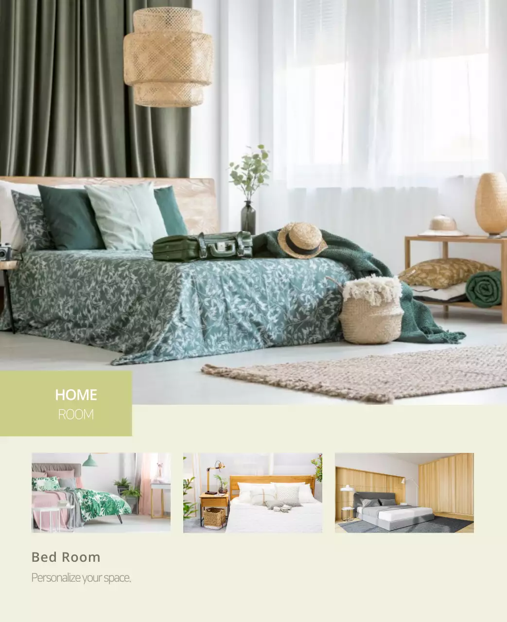 Kalender interior minimalis berwarna krem