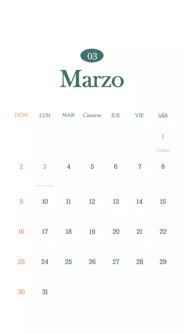 Un moderno calendario de cafeterías con recomendaciones para la bebida del mes