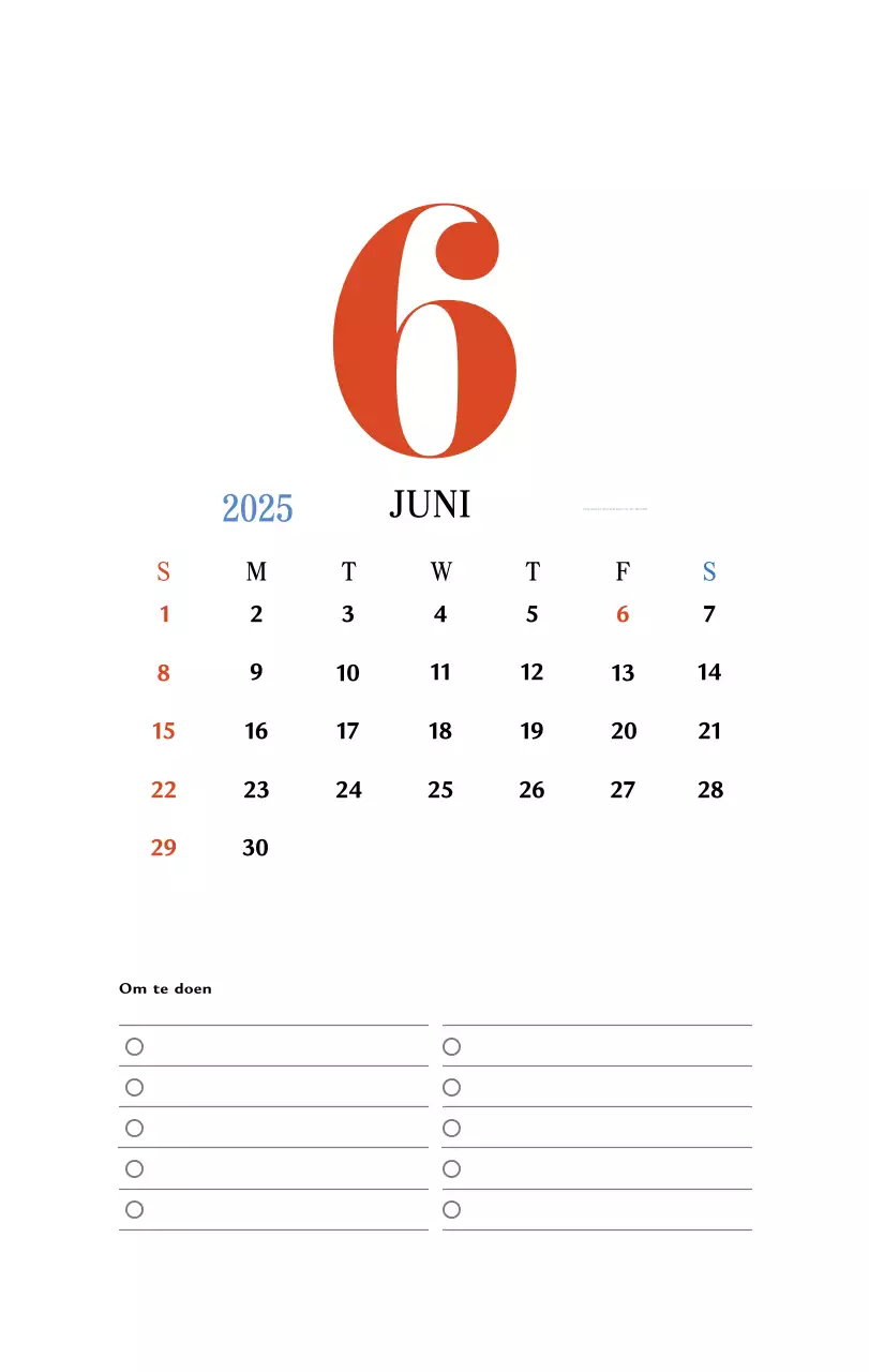 Retro concept memory kalender in rood