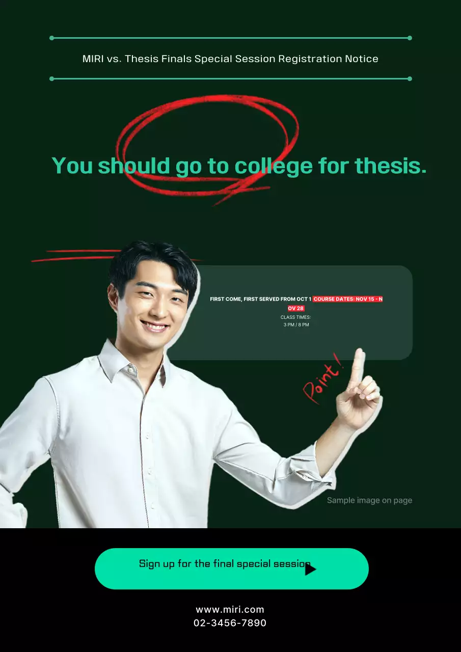 Poster Đăng Ký Luận Văn Hiện Đại Xanh