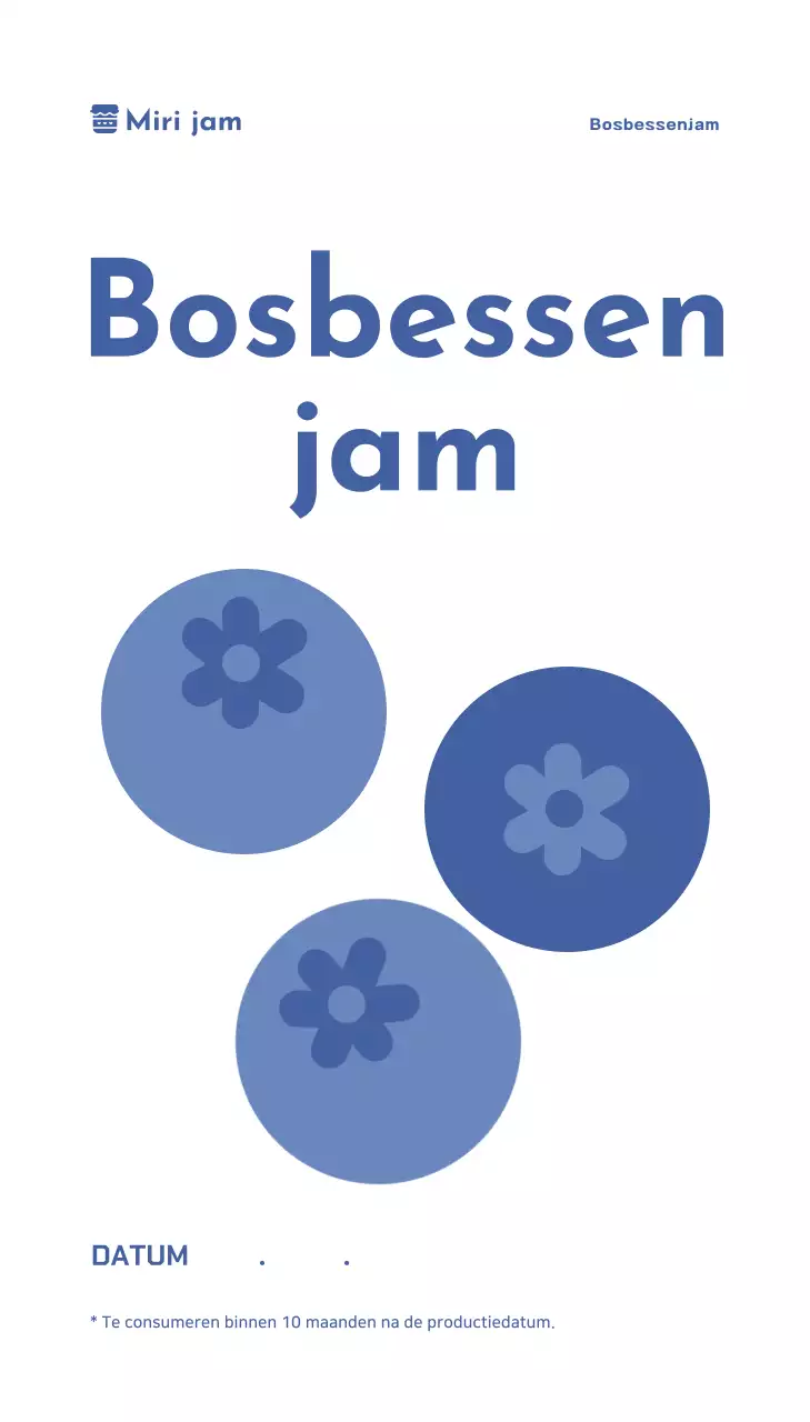 Blauw Eenvoudig Voedselpakket Hangtag