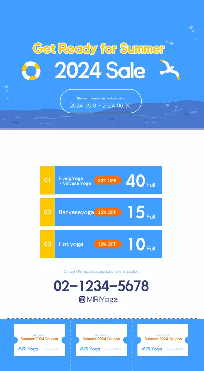 Orange Minimalist Yoga Promotional Calendar