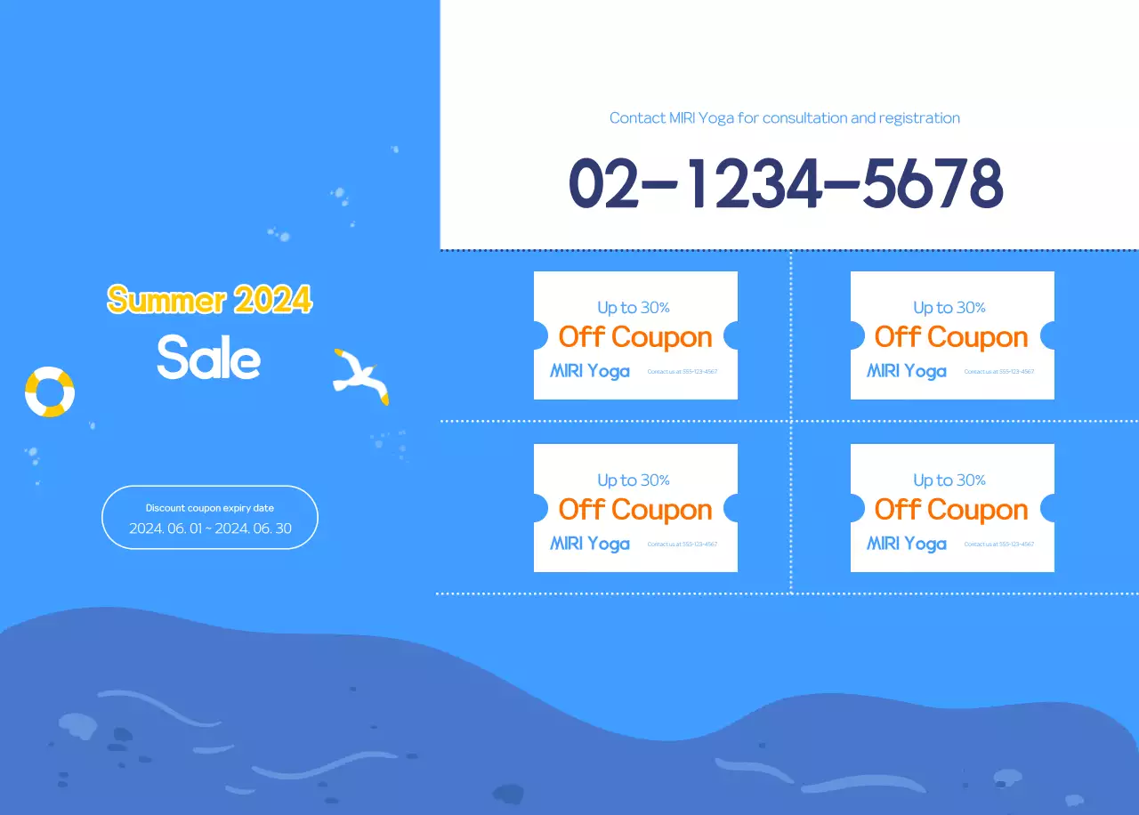 Kalender Promosi Yoga Minimalis Oranye