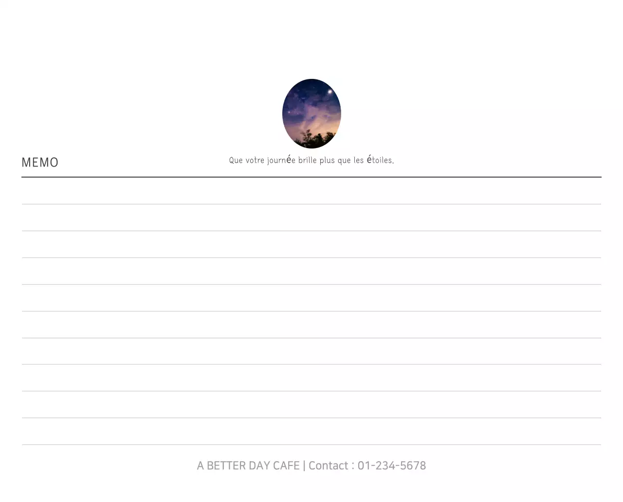 Calendrier botanique blanc et propre