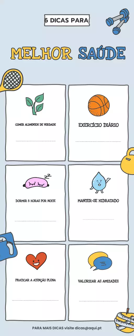 guia de saúde moderno azul