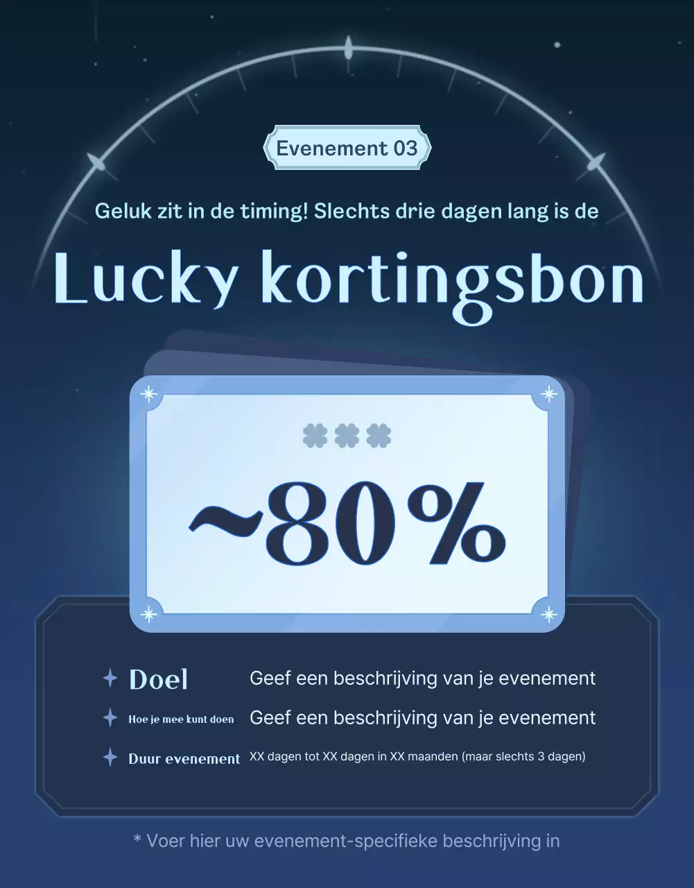 Promoot een Black and Blue Fantasy coupon evenement