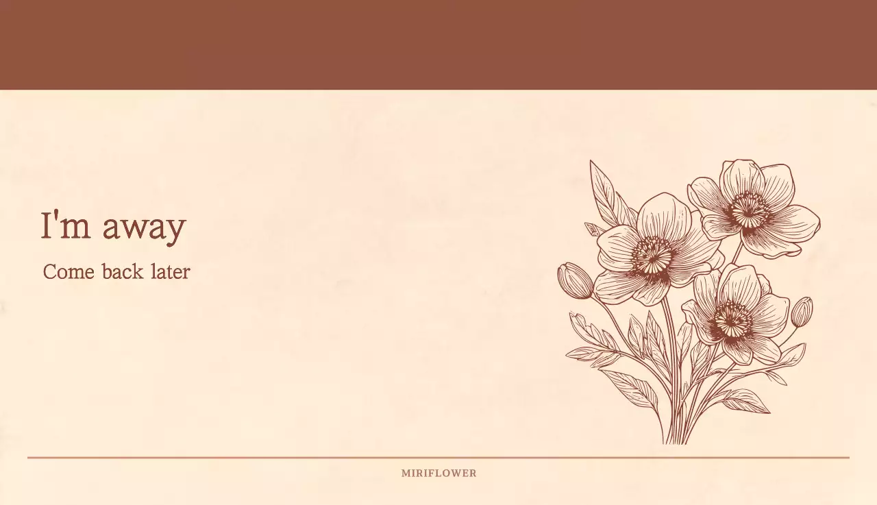 Kalender toko bunga sentimental dengan konsep kertas tenun berwarna coklat muda dan coklat