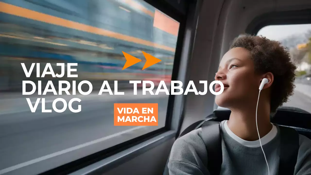 naranja gris moderno daily commute vlog estilo moderno