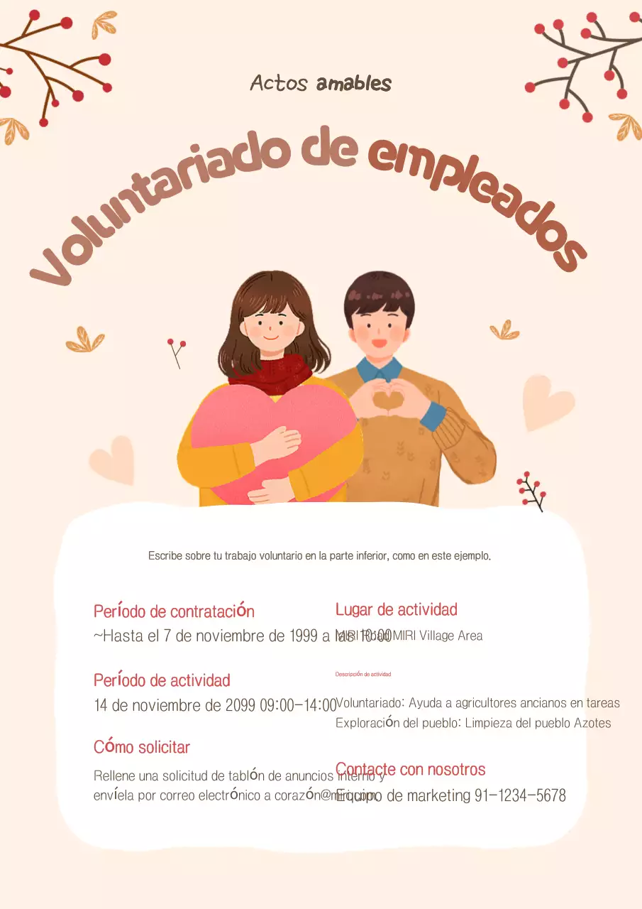 Guía de voluntarios de Beige Cozy