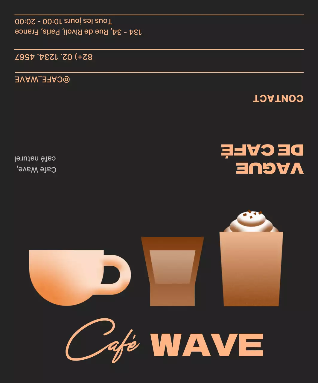 Annonce de café moderne noir