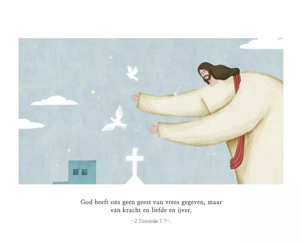 Pastel schone illustratie kerk