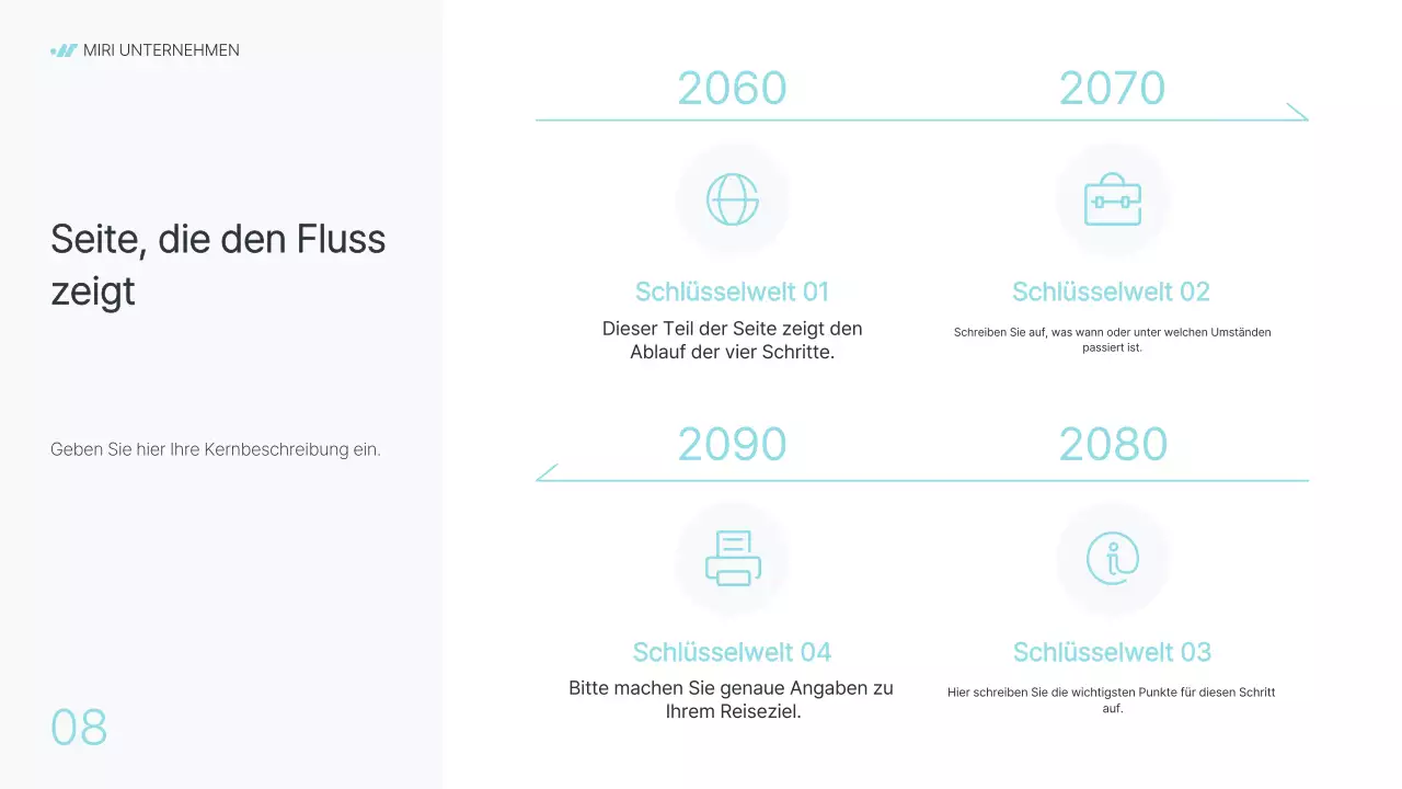 Moderner Geschäftsbericht eines Unternehmens in Grau und Hellblau