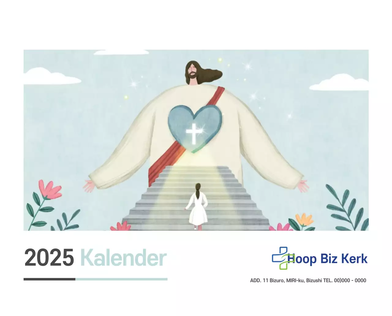 Pastel schone illustratie kerk